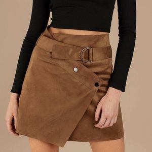 ASTR Brown Wrap Skirt